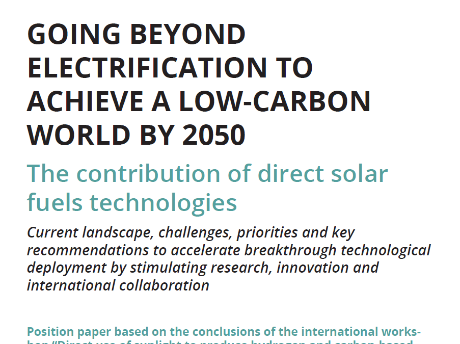 New Report: Going beyond electrification to achieve a low-carbon world by 2050